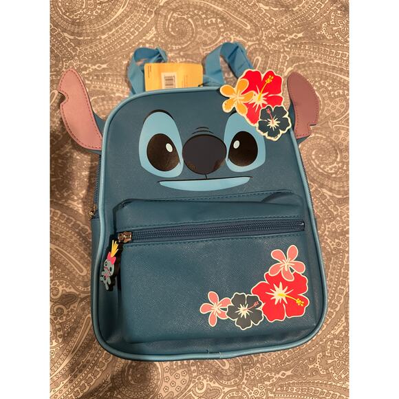 NWT Bioworld Stitch Big Face Ears 10" Adult Mini Backpack Lilo and Stitch - Picture 7 of 9